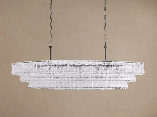 Ghiaccio 54 Inch Bronze Clear Glass Chandelier — product view 2