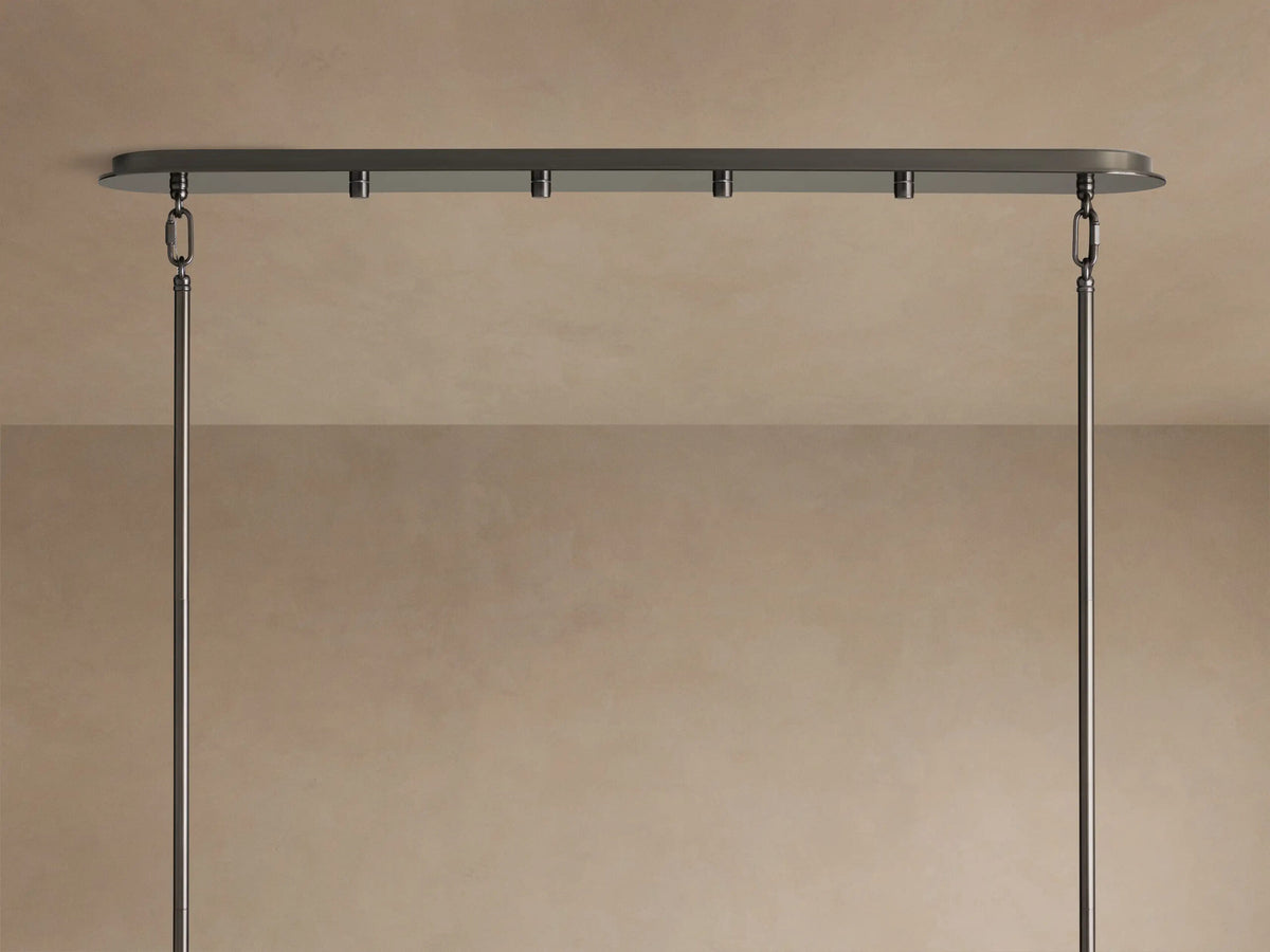 Tiered Glass Light 72 Inch Oval Bronze Chandelier — product view 4