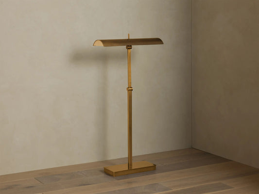 Abel Brass Floor Lamp with Warm LED Light — product view 2