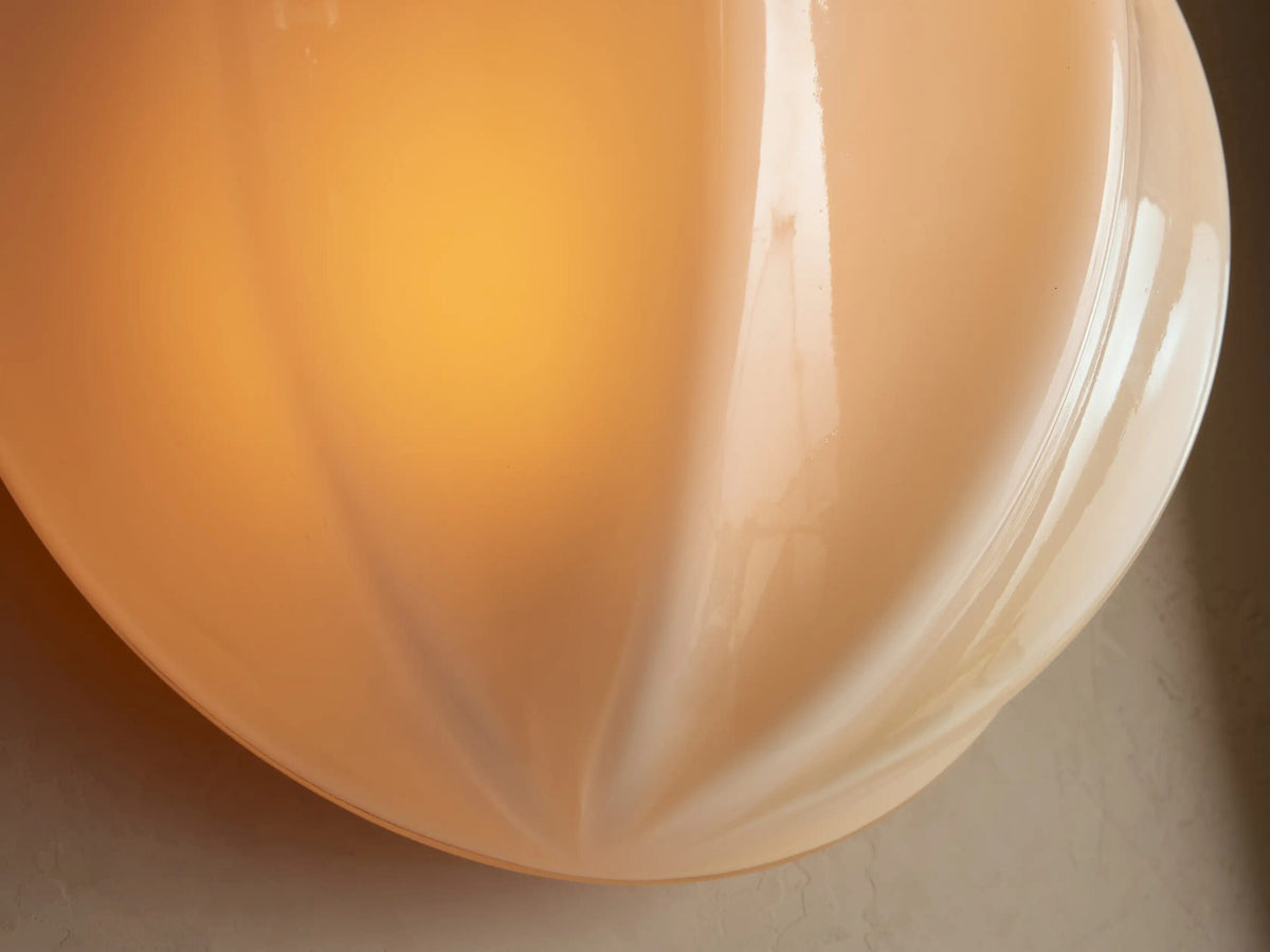 Brass Glass Sconce Agnes Clamshell Wall Light