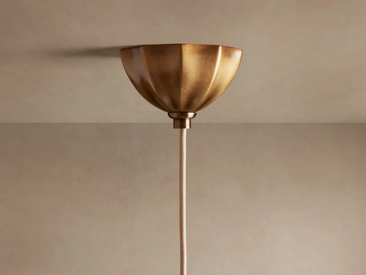 Agnes Brass Glass Pendant 12 Inch — product view 12