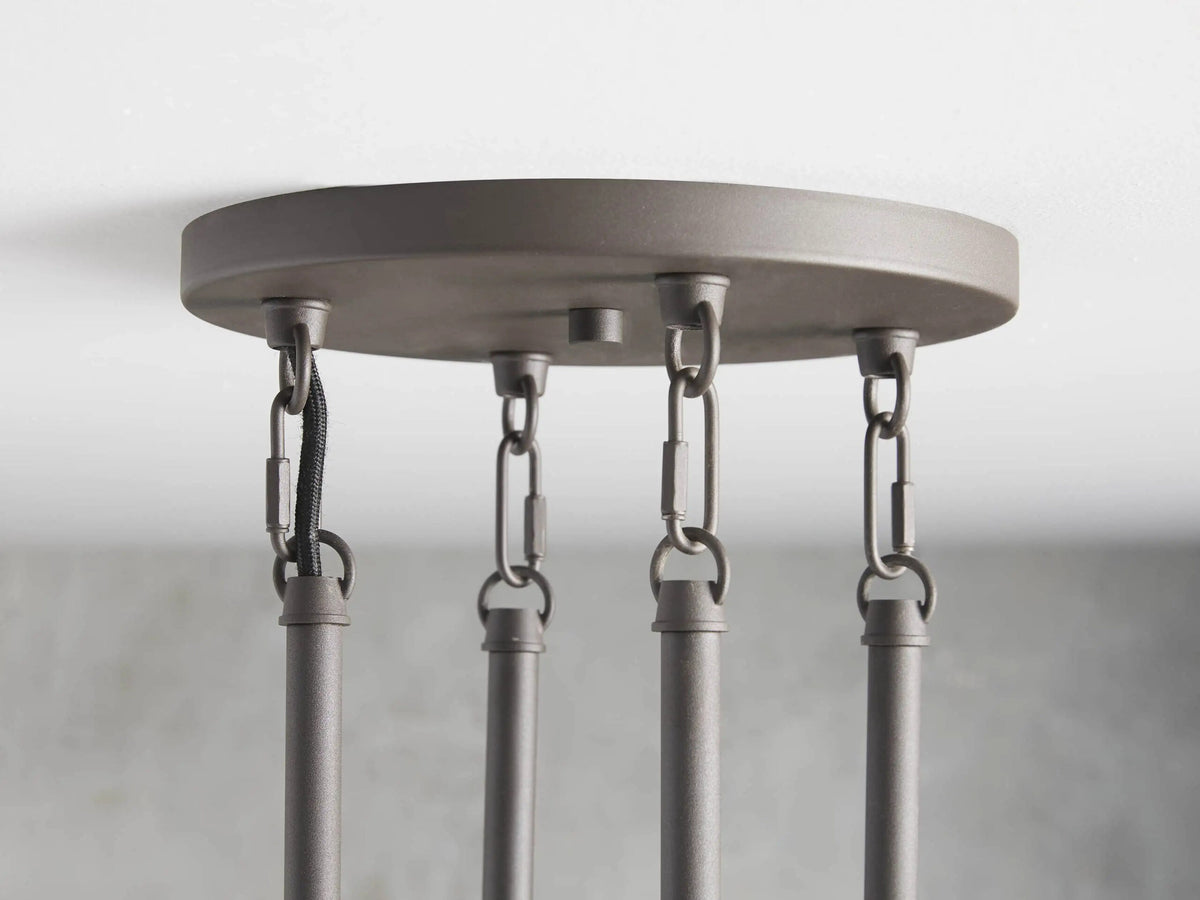 Bronze Chandelier 10-Light Round Steel Fixture