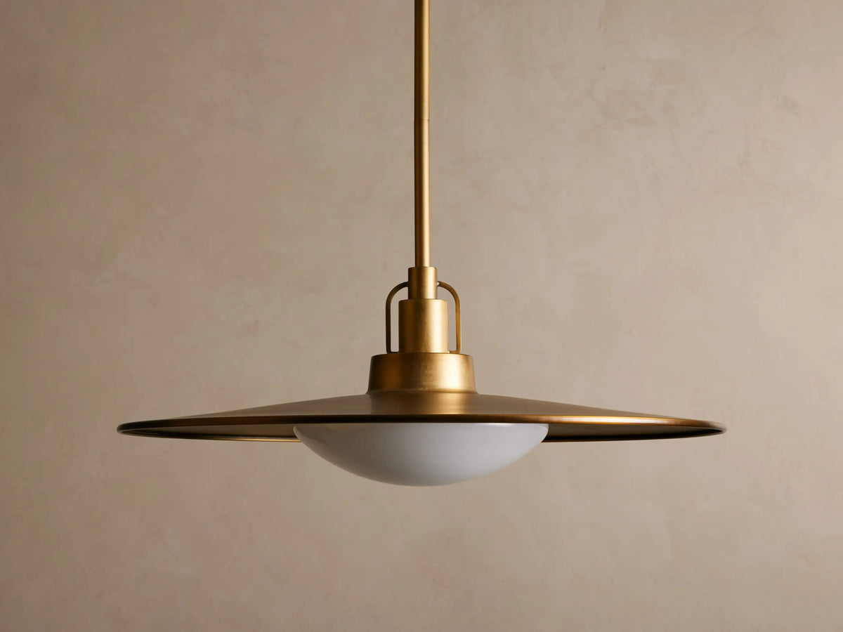 Brass Pendant Light Argent Adjustable Dome