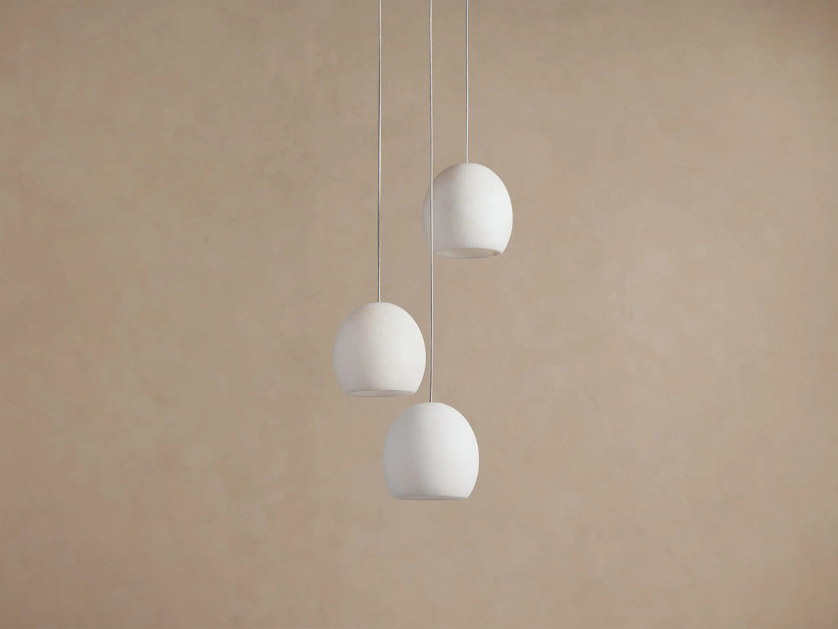 Alabaster Chandelier Round Adjustable Cable Light