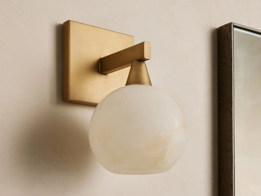 Alabaster Sconce Arica Brass Wall Light — product view 2