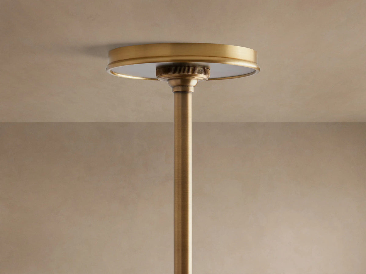 Linear Brass Light Black 3 Light Chandelier — product view 4