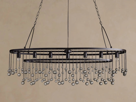 Iron Oval Chandelier Aubrey 7 Light Bronze — product view 2