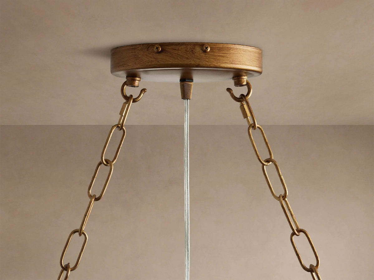 Iron Chandelier Aubrey Rectangular Glass Drop Light — product view 17