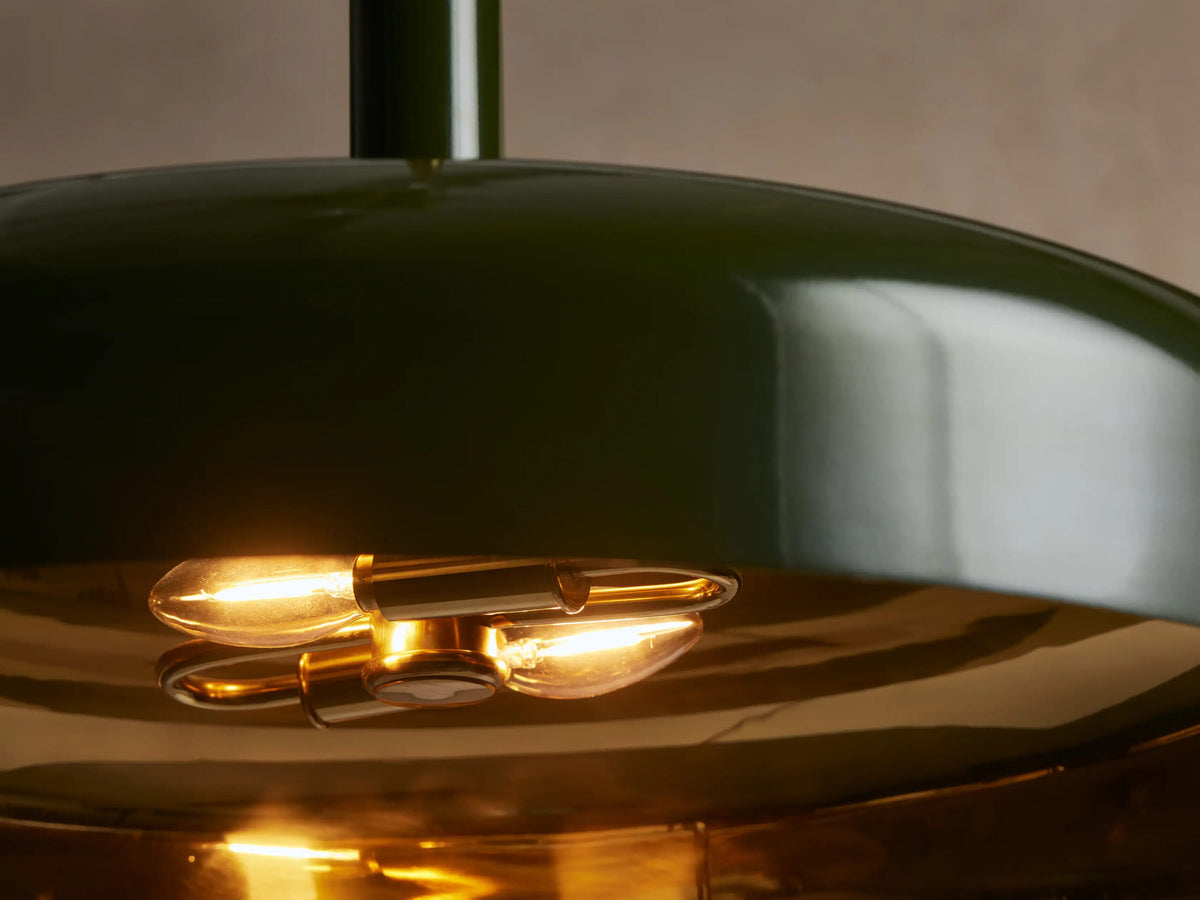 Bonham brass dome pendant