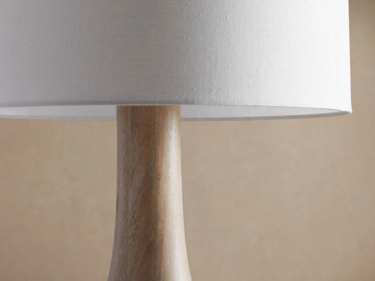 Briar Wood Floor Lamp in Natural with Linen Shade — product view 3