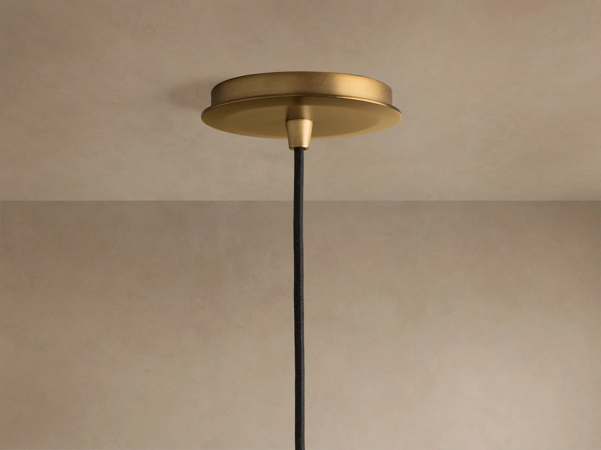 Glass Brass Pendant Hammered Glass Light — product view 5