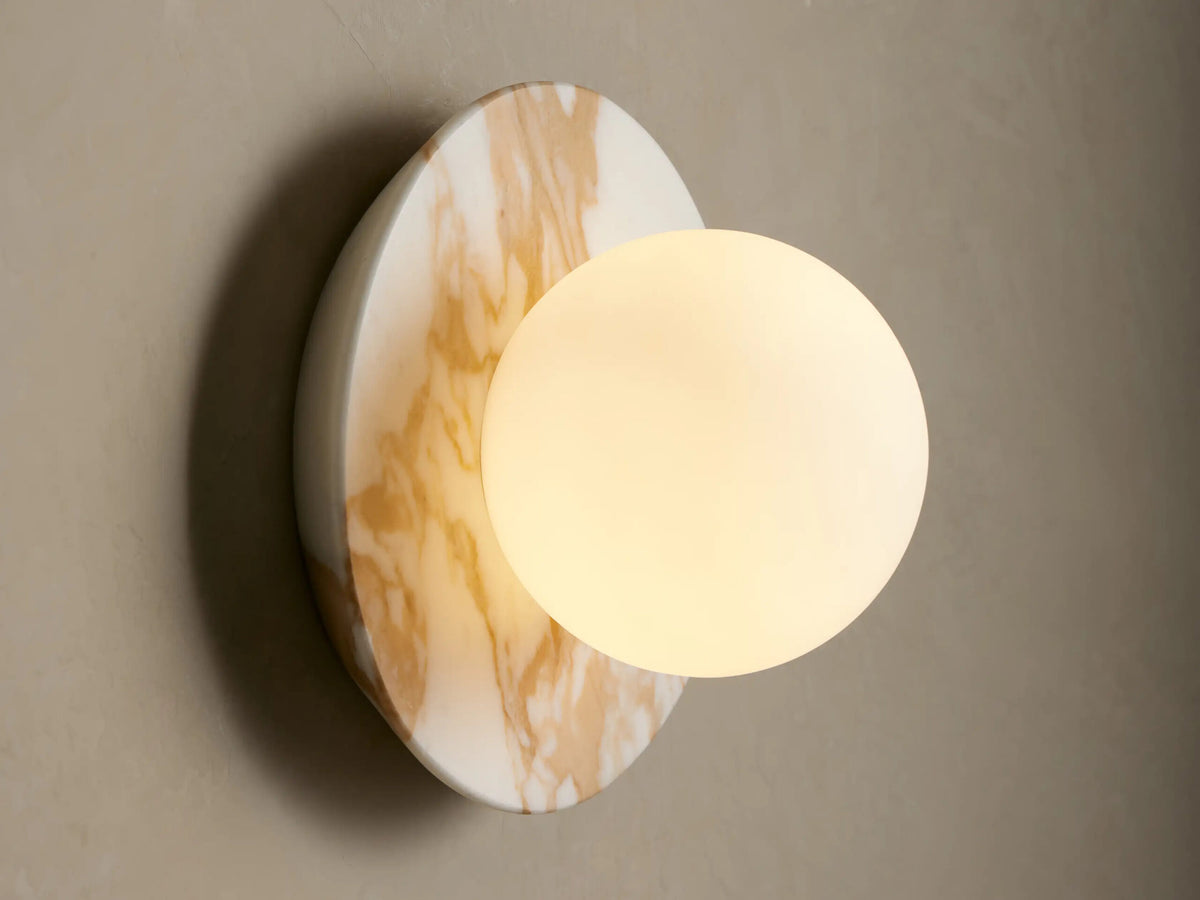 Corinna Modern Marble Sconce in Calacatta Gold