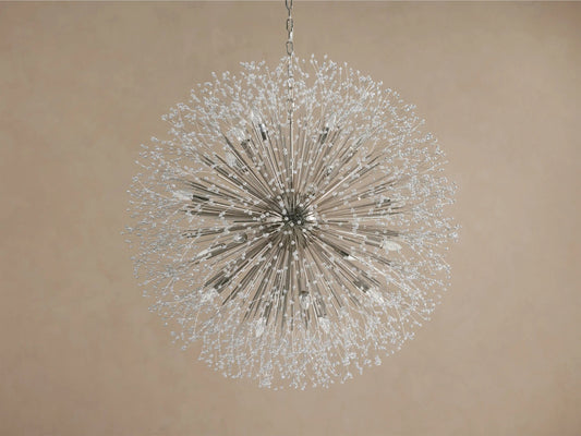 Dandelion 43 Inch Round Silver Crystal Chandelier — product view 2
