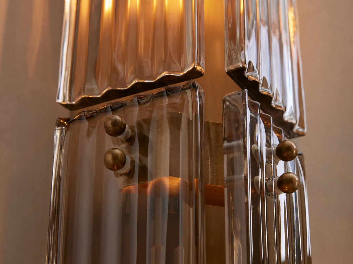 Reeded Glass Sconce Double Wall Light — product view 12