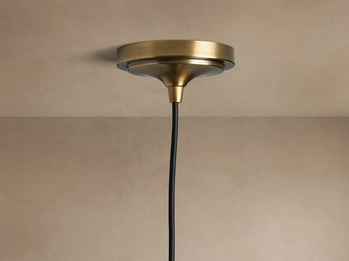 Brass Fan Pendant in Recycled Metal — product view 4