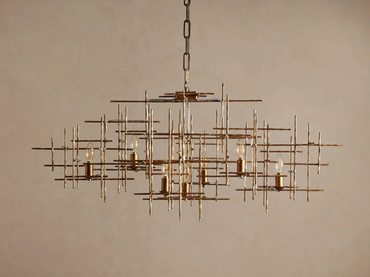 Fritz Iron Grid Chandelier — product view 2