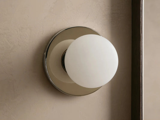 Girouette Modern Stone Sconce in Nickel — product view 2