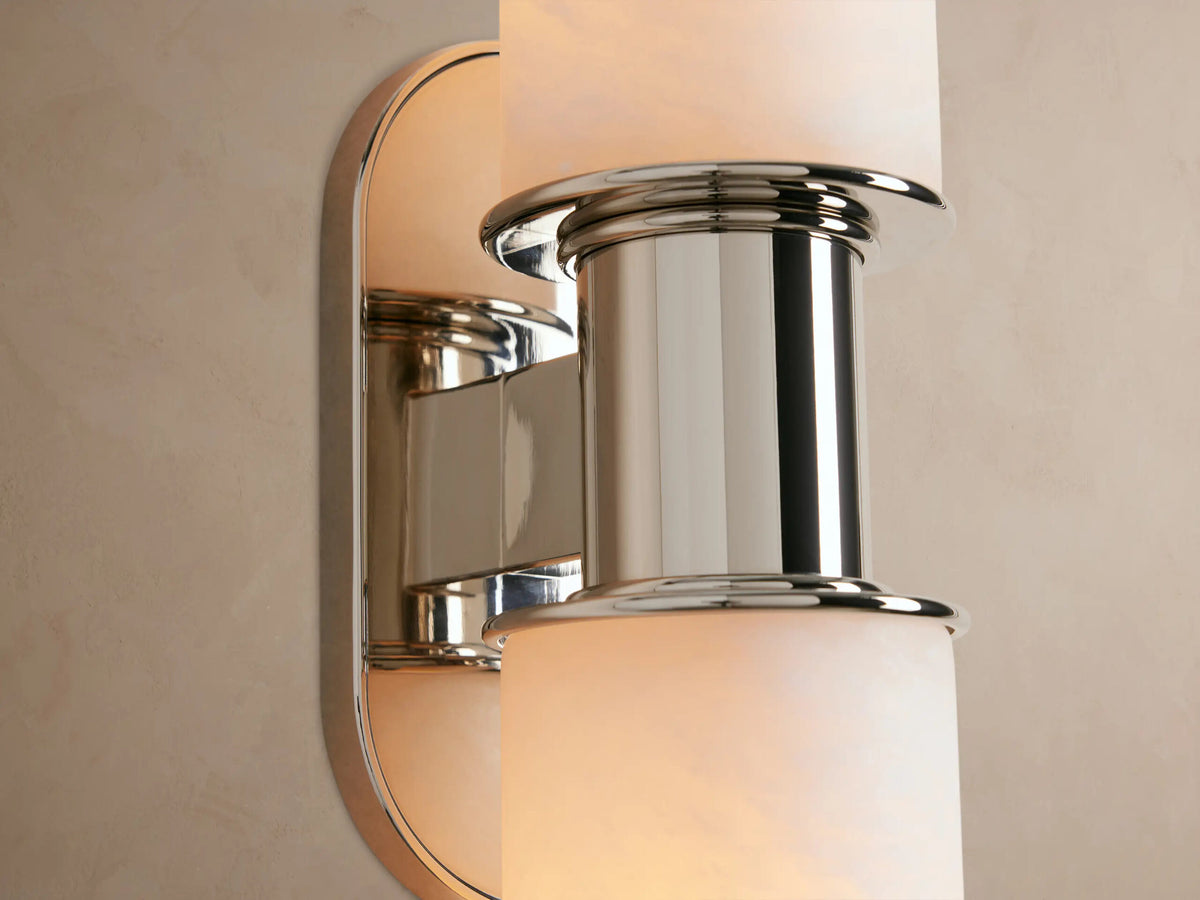 Harlin Alabaster Sconce Double Wall Light — product view 9