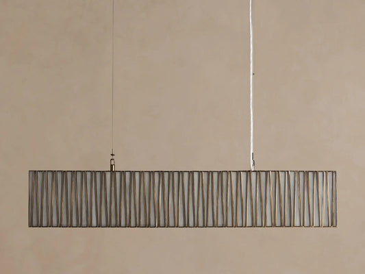 Brass Chandelier Rectangular Glass Light — product view 2