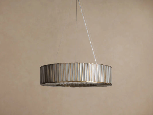 Brass Round Light Chandelier — product view 2