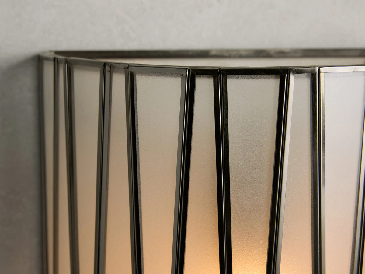 Jeunet Nickel Glass Sconce 24 Inch Wall Light — product view 3