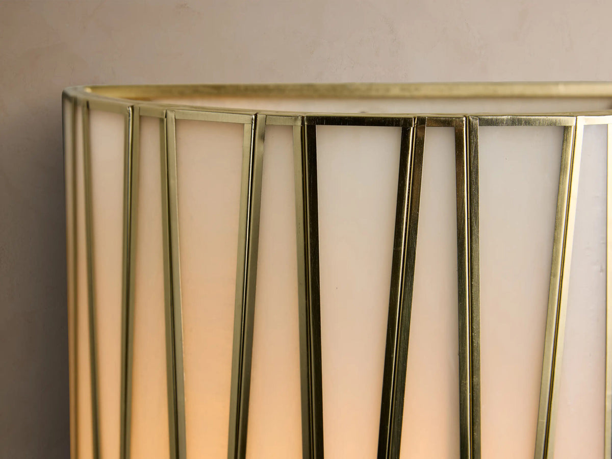 Brass Wall Sconce with Translucent Glass — product view 5