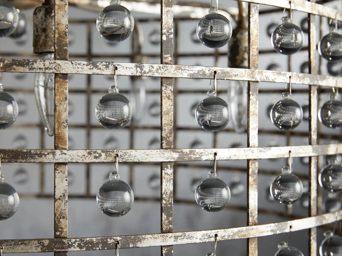 La Cage Iron Cage Chandelier 8 Light Silver Clay — product view 4