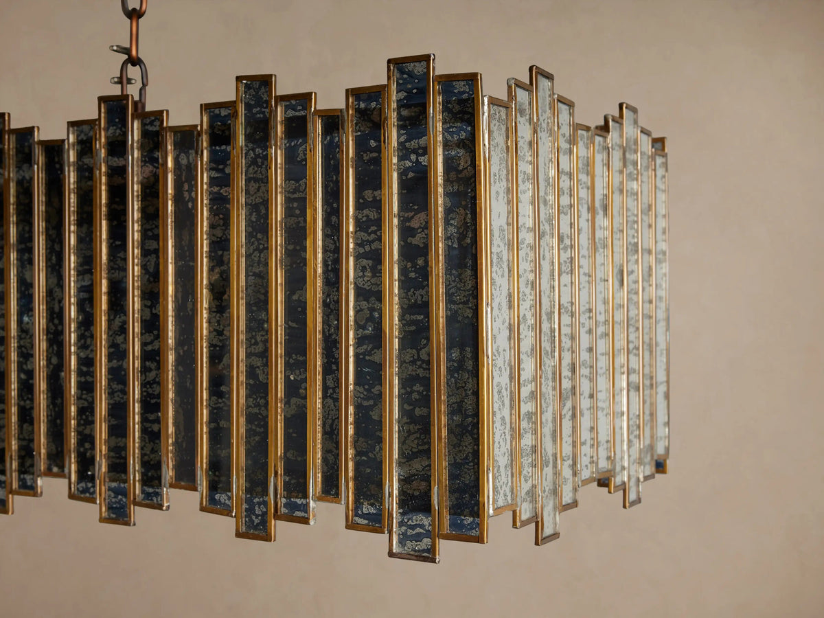 Laila 70 Inch Rectangular Copper Chandelier