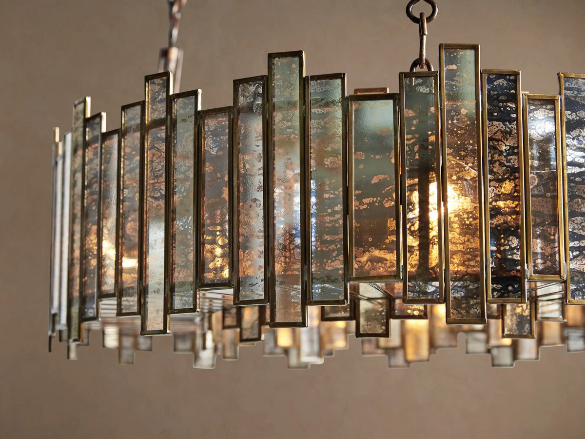 Laila Round Copper Light Chandelier
