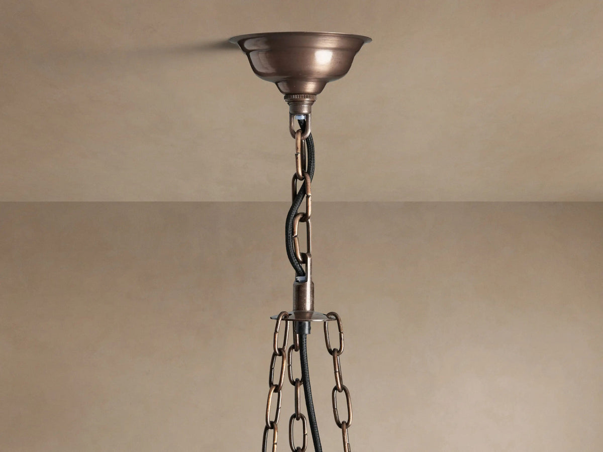 Laila Round Copper Light Chandelier