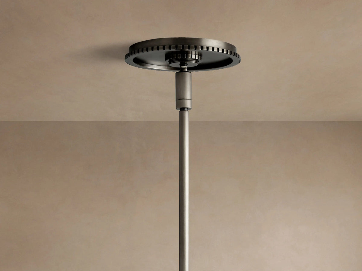 Large Bronze glass cone pendant with Clear Glass — product view 4