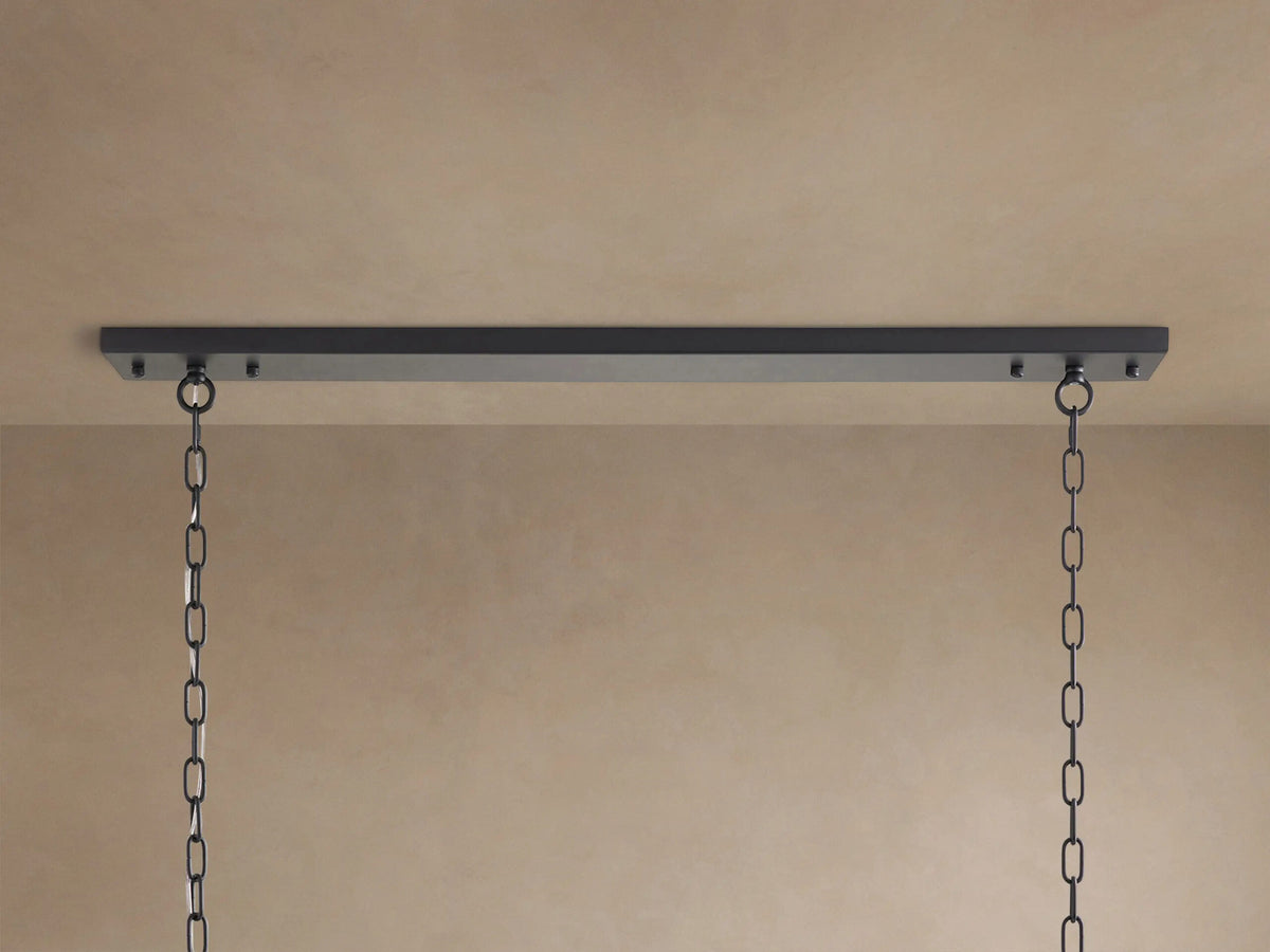 Leyland Glass Art Chandelier in Brass — product view 6
