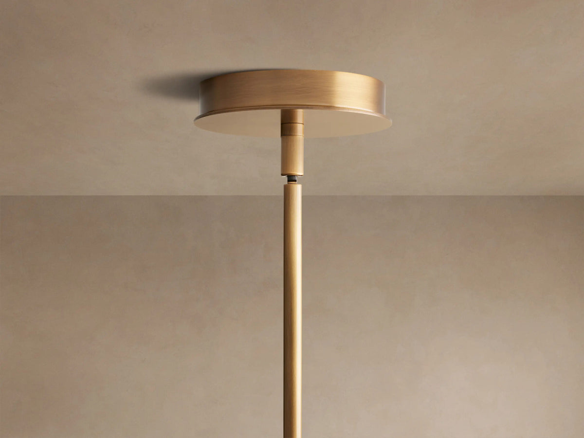 Lyla Brass Glass Pendant Light — product view 4