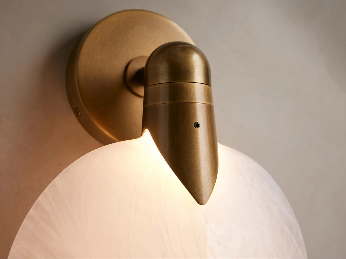 Lyla Glass Brass Sconce