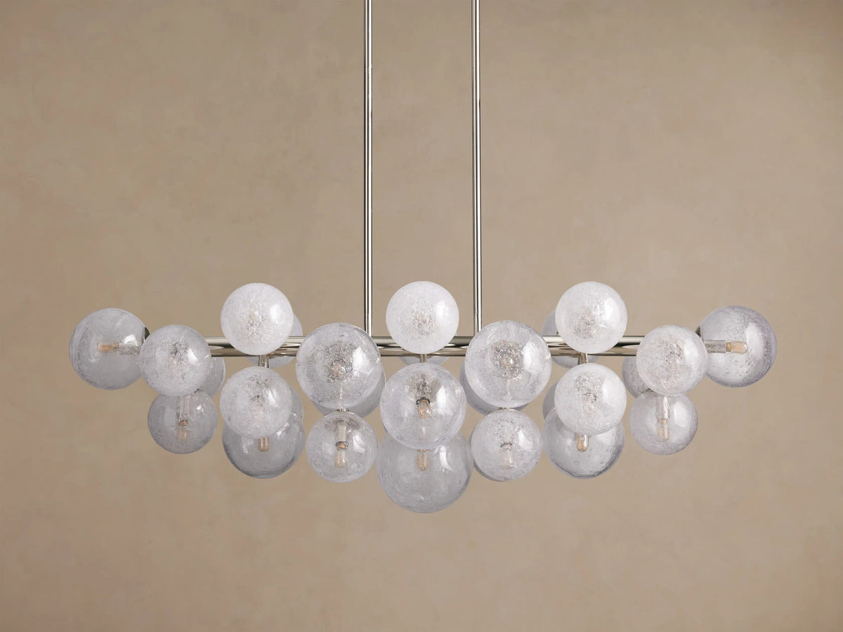 Mandoza Linear Nickel Light Chandelier
