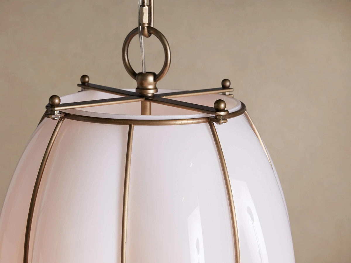 Margolis Glass Brass Pendant Light
