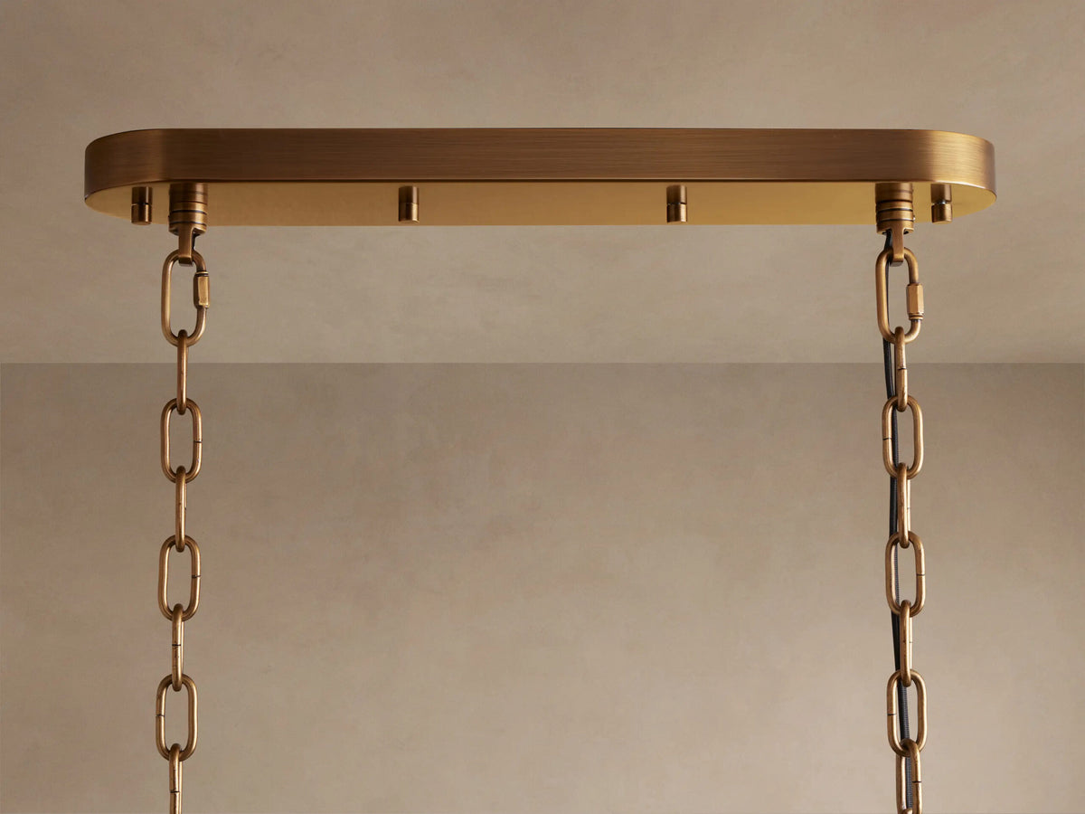 Neve Linear Glass Light Chandelier in Champagne — product view 10