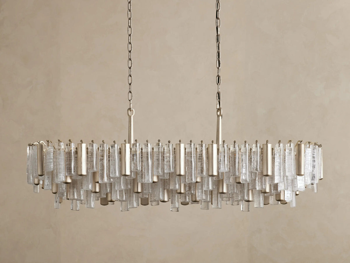 Neve Linear Glass Light Chandelier in Champagne
