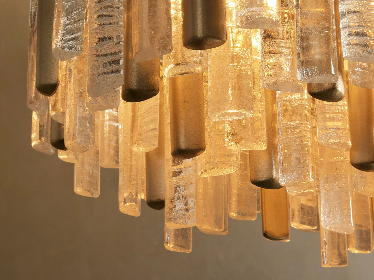 Neve Linear Glass Light Chandelier in Champagne