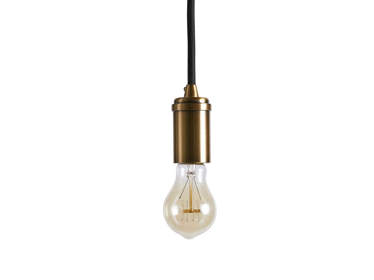 Brass Swag Pendant in Glass and Steel