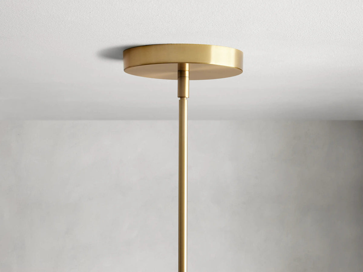 Modern Glass Pendant 16 Inch Amber Mouth Blown Light — product view 4