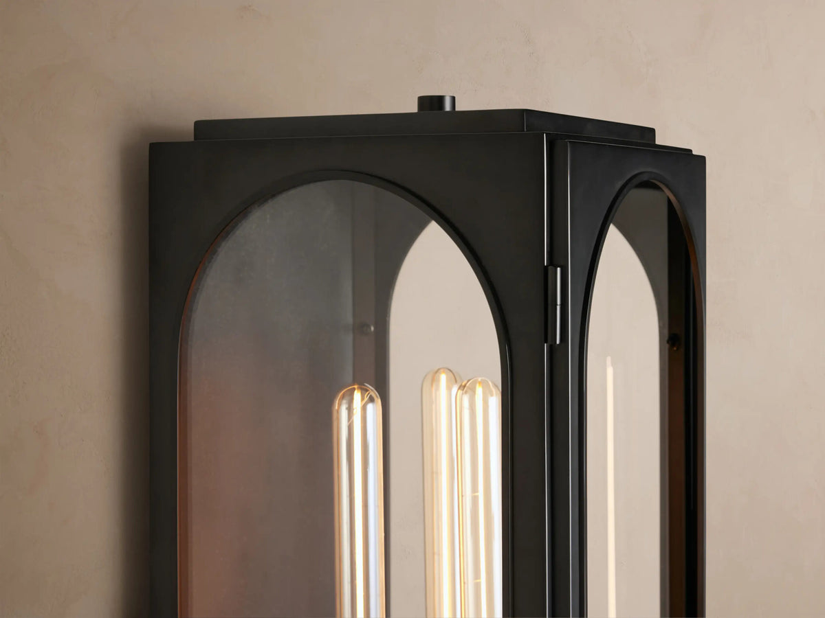 Palladian Brass Sconce with Arched Glass — product view 18