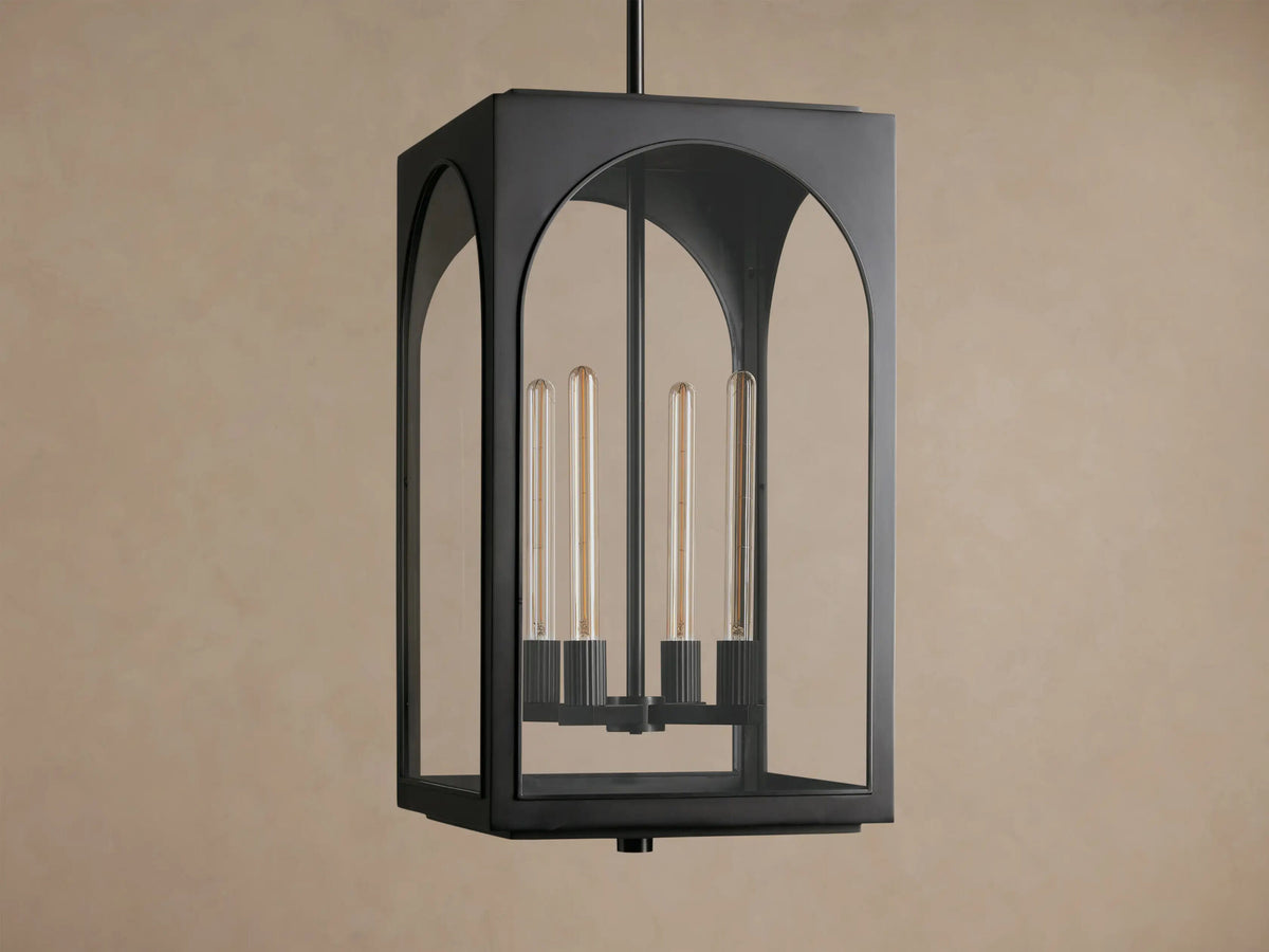 Palladian Brass Pendant Light 28 Inch Lantern