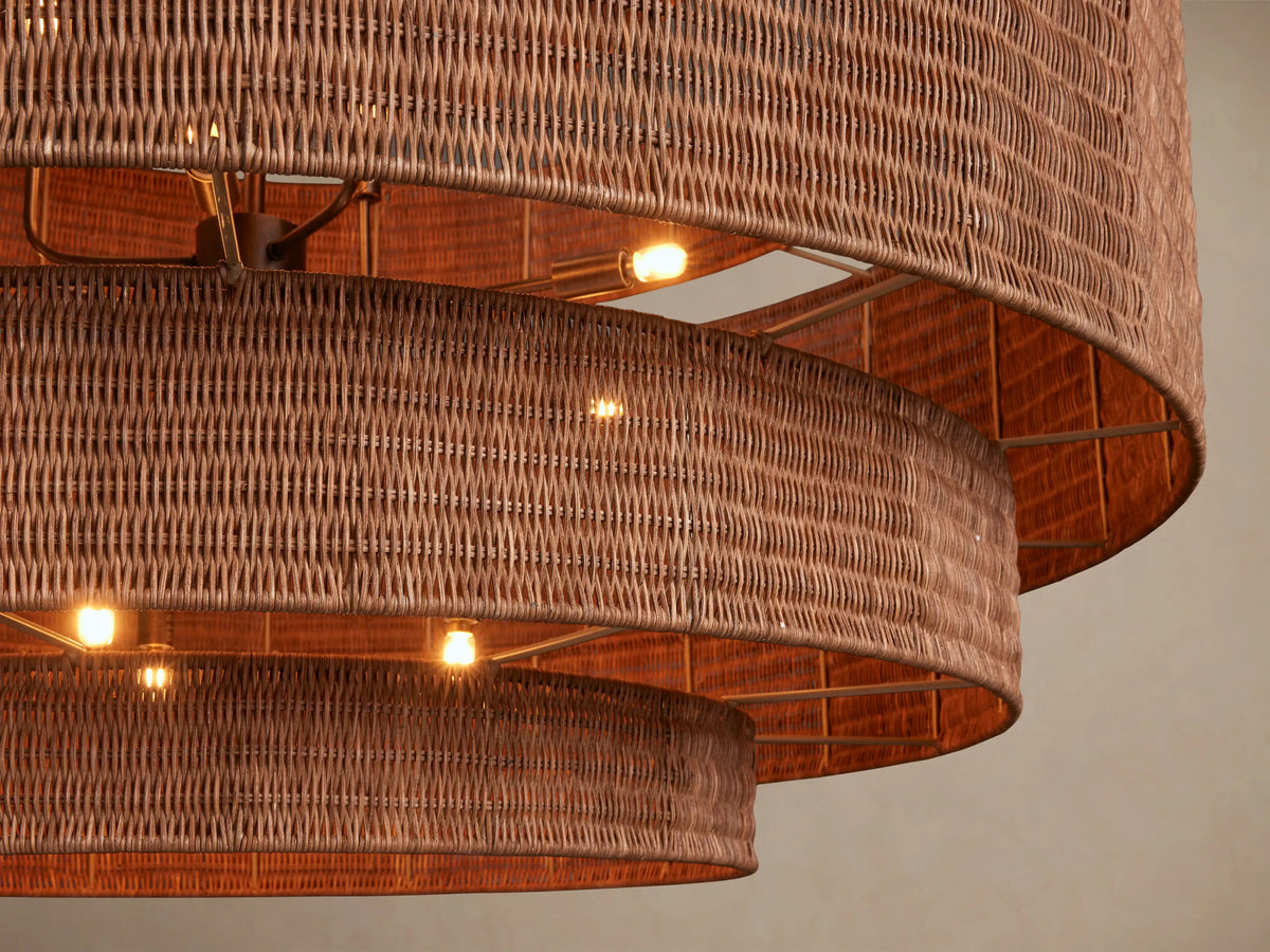 Paloma 52 Inch Rattan Chandelier