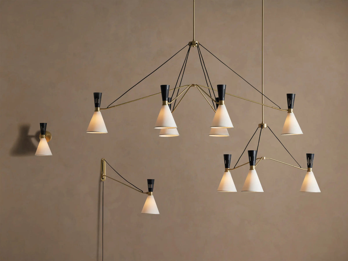 Ramsey Brass Linear Light Chandelier — product view 5