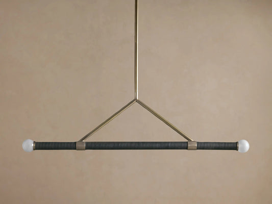 Randall Modern Leather Light Two Globe Pendant — product view 2