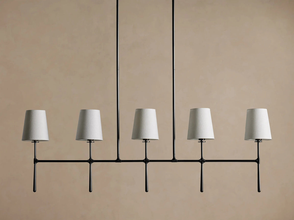 Bronze Linear Light 5 Light Chandelier