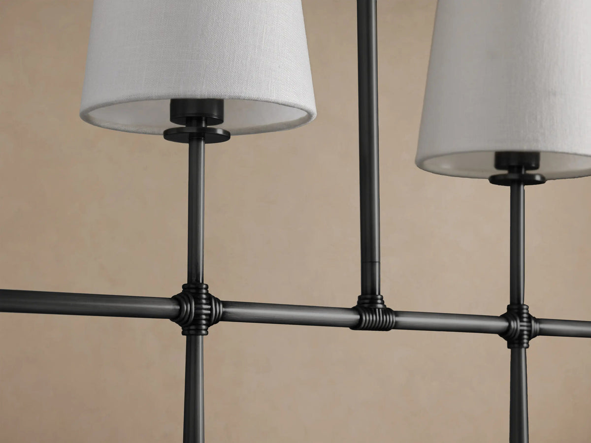 Bronze Linear Light 5 Light Chandelier