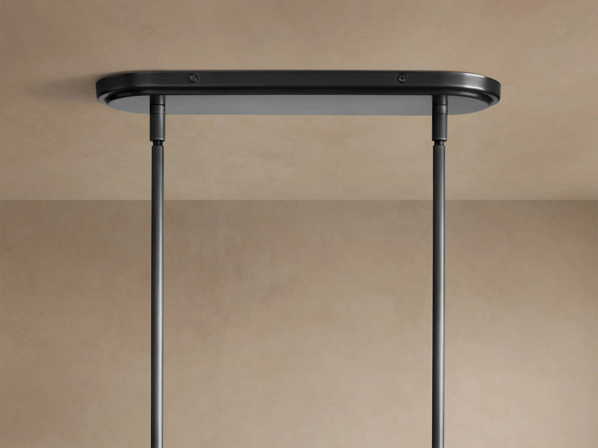 Bronze Linear Light 5 Light Chandelier — product view 4