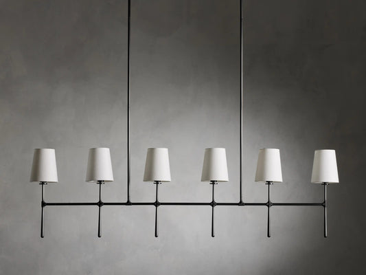 Rhodes Bronze Linear Light 6 Light Chandelier — product view 2
